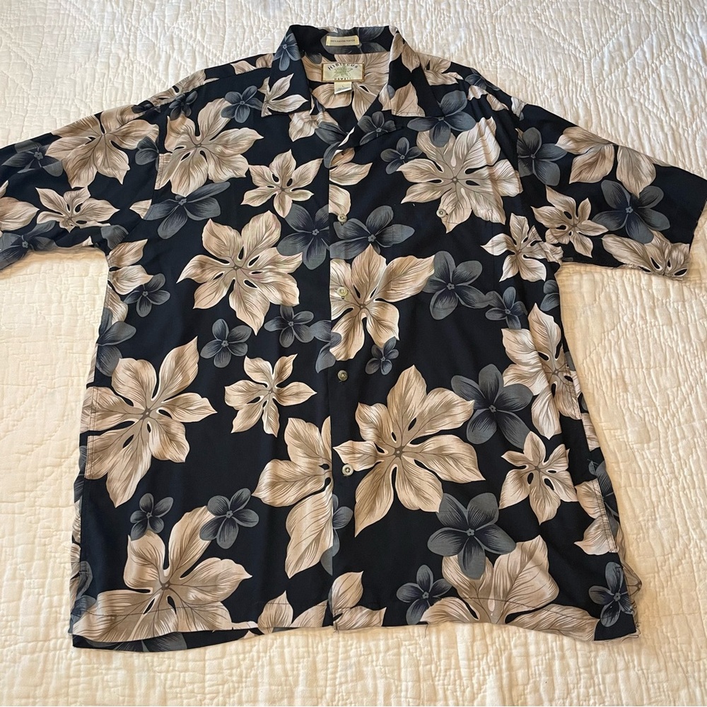 Vintage 90s Hibiscus Hawaii Tropical Floral Hawaiian Shirt Mens Large